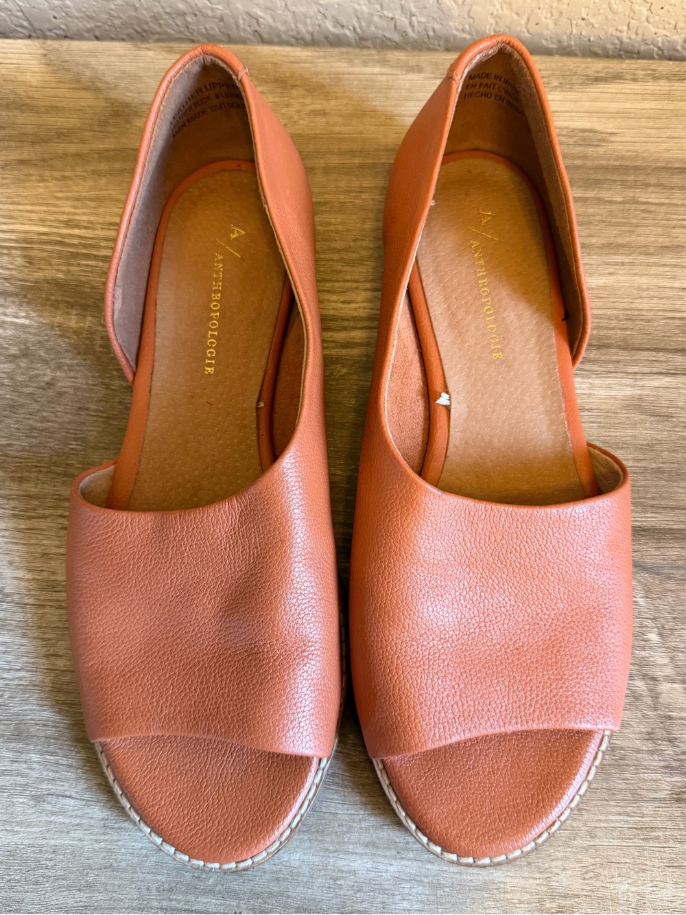 Anthropologie Souvenir D'Orsay Open-Toe Flat Sandals